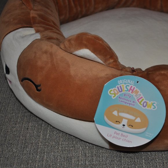 New With Tag 18" Squishmallow Regina Dog Corgi Pet Bed - Picture 2 of 3